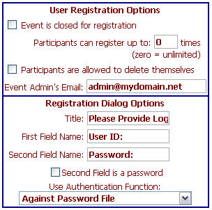 Registration Options